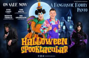 Poster for Halloween Spooktacular with panto stars